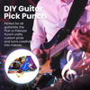 Picture of Pick-a-Palooza DIY Guitar Picks Punch Mega Pack - Custom Pick Maker for Musicians - Features Leather Key Chain Holder, Pick Strips with Artwork & File - Unique Gifts for Men & Women - Blue Punch