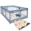 Picture of besuhot Baby Playpen 74"x50" with Mat Play Pens for Babies and Toddlers, Large Play Yards for Indoor & Outdoor with Zipper Gates