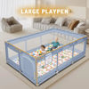 Picture of besuhot Baby Playpen 74"x50" with Mat Play Pens for Babies and Toddlers, Large Play Yards for Indoor & Outdoor with Zipper Gates