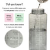 Picture of BellyBottle Pregnancy Water Bottle Tracker - Pregnancy Must Haves - Pregnancy Gifts for Expecting Mom - Pregnancy Essentials Nausea Relief - Weekly Stickers + Straw + BPA Free - Gray