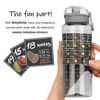 Picture of BellyBottle Pregnancy Water Bottle Tracker - Pregnancy Must Haves - Pregnancy Gifts for Expecting Mom - Pregnancy Essentials Nausea Relief - Weekly Stickers + Straw + BPA Free - Gray