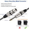 Picture of KINXIYU XLR Female to 1/4 Inch TS Cables 10 FT/2Pack, Nylong Braided XLR 3 Pin Female to 6.35mm TS Male Unbalanced Interconnect Wire Mic Cord for Dynamic Microphone (Pure Copper Conductors)