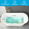 Picture of XIYUNTE Baby Bath Mat for Kids, 40x16 Inches Extra Long Baby Bath Mat Non Slip, Upgrade Cartoon Kids Bath Mat for Tub Non Slip Shower Mat with Suction Cups & Drain Holes, Machine Washable, Castle