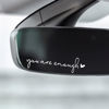 Picture of Miarita 3X Hello Beautiful Rearview Mirror Decal, Vanity Mirror Stickers, Rear View Mirror Sticker, Car Mirror Stickers, Stocking Stuffer Gifts Idea (You are Enough White)