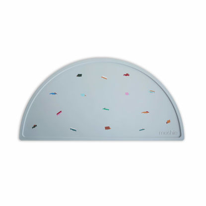 Picture of mushie Silicone Placemat for Kids | BPA-Free Non-Slip Design (Retro Cars)