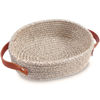 Picture of ABenkle Small Woven Basket, Mini Cotton Rope Storage Basket, Tiny Easter Basket, Shelf Basket, Oval Decorative Toy Dog Cat Basket for Nursery, Empty Gift Basket, 9.4" x 5.9" x 3.9" XS