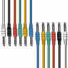 Picture of AxcessAbles 1/4 TRS to 1/4 TRS Multi-Color Balanced Stereo Patch Cables | 6.35mm TRS to 6.35mm TRS Audio Cords | Outboard Gear & Patch Cables (6 Pack -1ft)