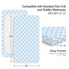 Picture of 100% Organic Cotton Fitted Sheets for Standard Crib and Toddler Mattresses/Pads 28” x 52” and up to 6” Thick. Boys and Girls. Fits, Dream On Me, Lullaby, Safety 1st, Newton, and Other Brands. Boy