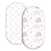 Picture of Bassinet Sheets, Bassinet Sheets for Baby Boy and Girl, Bassinet Sheet Neutral, Fit for Rectangle, Round, Oval, Hourglass Mattress, Flexible for Different Bassinet Pad/Mattress 2 Pack