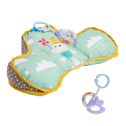 Picture of Taf Toys Baby Tummy Time Pillow | Perfect for 2-6 Months Old Babies, Enables Easier Development & Easier Parenting, Natural Developmental, Comfortable Tummy Time, Ergonomic Design, Detachable Toys