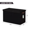 Picture of Bagnizer Large Toy Storage Box with Lids, Collapsible Sturdy Baby Storage Organizer Chest Bin Basket for Kids, Boys, Girls, Playroom, Nursery, Bedroom, Closet 25"x13"x16" (Black)