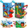 Picture of 2 PCS Soft Cloth Baby Books 0-6 Months High Contrast Sensory Baby Toys 6 to 12 Months Crinkle Touch Feel Teething Carseat 9 18 Month Travel Essentials Tummy Time Infant 0-3 Months Newborn Shower Gift