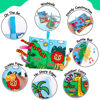 Picture of 2 PCS Soft Cloth Baby Books 0-6 Months High Contrast Sensory Baby Toys 6 to 12 Months Crinkle Touch Feel Teething Carseat 9 18 Month Travel Essentials Tummy Time Infant 0-3 Months Newborn Shower Gift