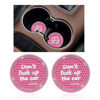 Picture of Ziciner 2 Pack Bling Car Cup Holder Coaster, 2.75 Inch Anti-Slip Auto Insert Cup Coaster, Crystal Car Drink Cup Mat Perfect for Women Girls, Universal Interior Decor Accessories (Pink)