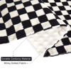 Picture of BEILIMU Baby Blanket for Boys Comfy Durable Corduroy Toddler Blanket with Double Layer Dotted Backing Checkerboard Grid Chessboard Gingham Warmer Bed Blankets for Newborn Infants Black, 30x40 Inches