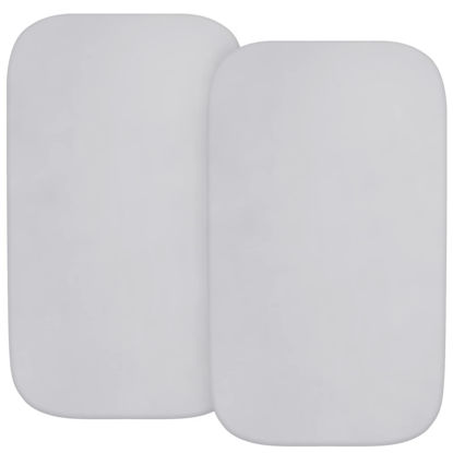 Picture of Bassinet Sheets Compatible with Baby Delight Beside Me Dreamer Bassinet and Koolerthings (3 in 1) Baby Bassinet,100% Cotton, 2 Pack, Ultra Soft Bassinet Sheet for Baby, Grey