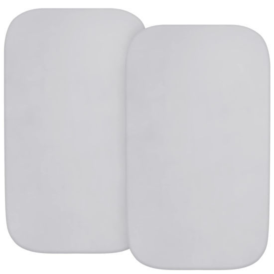 Picture of Bassinet Sheets Compatible with Baby Delight Beside Me Dreamer Bassinet and Koolerthings (3 in 1) Baby Bassinet,100% Cotton, 2 Pack, Ultra Soft Bassinet Sheet for Baby, Grey