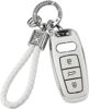Picture of PIFOOG White Key Fob Cover for Audi A3 A6 A7 A8 Q7 Q8 E-Tron RS7 S6 S7 SQ7 SQ8 Accessories 3 Buttons Soft TPU Keys Case Shell Bling Keychain Lanyard Protection Girly Women