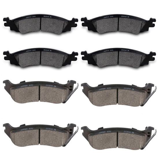 Picture of SCITOO D1158 D1109 Front Rear Ceramic Brake Pads Sets Fit For Ford For Explorer 2006-2010,For Ford For Explorer Sport Trac 2007-2010,For Mercury Mountaineer 2006-2010