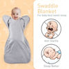 Picture of Knirose Swaddle Blanket Sleep Sack with Arms Up Design 2 Packs, Hands Up Sleeping Sack 3-Way Transitions to Arms-Free Wearable Sleeping Bag for Newborn Baby Boys Girls Snug Fit Calms Startle Reflex