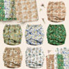 Picture of Mama Koala 3.0 Cloth Diapers for Babies with AWJ Lining, 6 Pack with 6 4-Layer Natural Cloth Diaper Inserts - Reusable and Washable Pocket Diapers (Animal Legends)