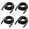 Picture of 25 ft Flexible DMX Cable, JLPOW Gold-Plated 3 Pin Signal XLR Male to Female DMX Cable Wire, Best for DJ Stage Lighting Moving Head Lights Par Light (4 Pack)