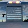 Picture of Zxiaochun Rear Middle Window American Flag Decal for Ford F150 F250 F350 2004-2011 2012 2013 2014 Back Center Sliding Window Glass USA Flag Vinyl Sticker Exterior Accessories(Matte Black)
