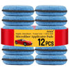 Picture of Sukh 12 Pack Microfiber Foam Car Wax Applicator Pad - Foam Applicator Pads Detailing Round 4.72 inch Polishing Sponges for Car Wax Applicator Pad Round Blue