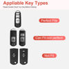 Picture of RUABIBAN for Mazda Key Fob Cover with Keychain, Soft TPU Key Case Protection Shell Fit for Mazda 3 6 8 Miata MX-5 CX-3 CX-5 CX-7 CX-9 Smart Remote