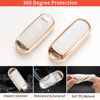 Picture of RUABIBAN for Mazda Key Fob Cover with Keychain, Soft TPU Key Case Protection Shell Fit for Mazda 3 6 8 Miata MX-5 CX-3 CX-5 CX-7 CX-9 Smart Remote