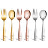 Picture of 6 Piece Stainless Steel Kids Silverware Set,Toddler Utensils,Children Safe Food Grade Forks and Spoons,Mirror Polished, Dishwasher Safe
