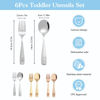 Picture of 6 Piece Stainless Steel Kids Silverware Set,Toddler Utensils,Children Safe Food Grade Forks and Spoons,Mirror Polished, Dishwasher Safe