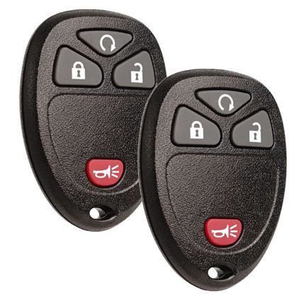 Picture of Keyless Entry Remote Start Control Key Fob Replacement Fits Chevy Silverado Avalanche Equinox Express Traverse GMC Yukon Sierra 1500 2500 3500 HD Acadia 2007 2008 2009 2010 2011 2012 2013 OUC60270