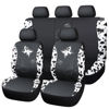 Picture of Flying Banner Butterfly car seat Covers ful Set Fashion Universal Lady Woman Female Rear Bench Split Colorized (Full Set - Faux Leather, Cow Print)