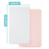 Picture of American Baby Company 2 Pack Fitted Crib Sheets 28" x 52", Soft Breathable Neutral 100% Cotton Jersey Sheet, Pink Stars and Blush, for Boys and Girls, Fits Crib and Toddler Bed mattresses