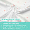Picture of American Baby Company 2 Pack Fitted Crib Sheets 28" x 52", Soft Breathable Neutral 100% Cotton Jersey Sheet, Pink Stars and Blush, for Boys and Girls, Fits Crib and Toddler Bed mattresses