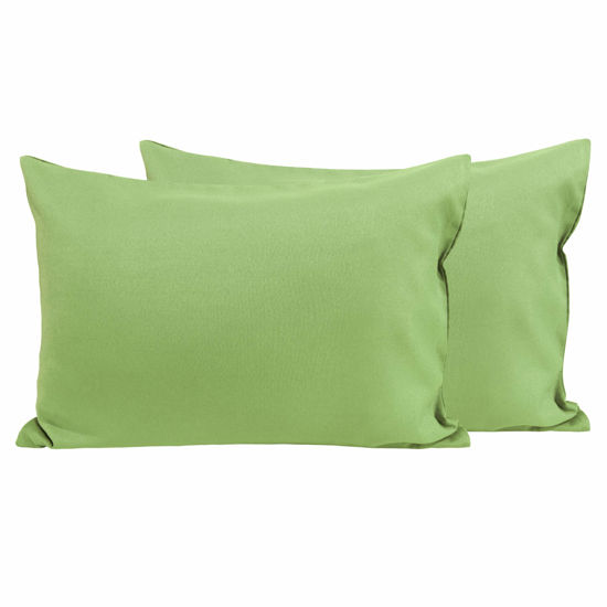 Picture of FLXXIE 2 Pack Microfiber Toddler Pillowcases, 14x20 Inches Fits Pillow Sized 12x16, 13x18 or 14x20, Soft and Cozy Small Travel Pillow Covers with Envelope Closure, Sage Green