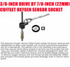 Picture of AP1822F 3/8-inch Drive by 7/8-inch (22mm) Offset Oxygen Sensor Socket High-performance chrome molybdenum steel construction Wire Gate Accesses Sensor from The Side, Preventing Damage to Wires