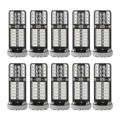 Picture of iFunyLED 10Pcs Super Bright 194 T10 168 2825 W5W 34-SMD 3014 Chipsets Replacement LED Bulb for Car Trunk Interior Dome Map Door Courtesy License Plate Lights - Blue