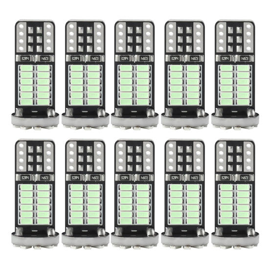 Picture of iFunyLED 10Pcs Super Bright 194 T10 168 2825 W5W 34-SMD 3014 Chipsets Replacement LED Bulb for Car Trunk Interior Dome Map Door Courtesy License Plate Lights - Ice Blue