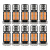 Picture of iFunyLED 10Pcs Super Bright 194 T10 168 2825 W5W 34-SMD 3014 Chipsets Replacement LED Bulb for Car Trunk Interior Dome Map Door Courtesy License Plate Lights - Amber Yellow