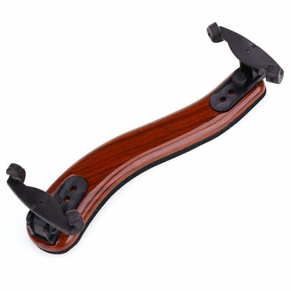 Picture of NANYI Violin Shoulder Rest 1/2 Collapsible Adjustable 1/2 Size Violin niversal Type Violin Parts soft Safety Easy to use, High strength sponge Wood grain