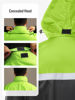 Picture of SaphiRose Men's Rain Suit High Visibility Reflective Work Rain Jacket Pants for All Sport Farm Fishing Motorcycle (Black/Green,Small)