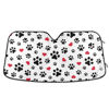Picture of Dog Cat Paw Car Windshield Sunshades Heart Foot Print Kitten Window Sun Shade Reflective UV Rays Protector Keep Your Vehicle Cool Visor Cover Foldable for Car Truck SUV S