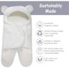 Picture of Jam Naturals- Baby Swaddle Blanket, Cute Bear Organic Receiving Swaddling Wrap, Gender Neutral Soft Newborn Baby Registry Gift (White 0-3m)