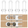 Picture of LLOOC Cabinet Locks for Babies,4 Pack U-Shaped Child Proof Cabinet Locks,Baby Proofing Cabinets,Child Locks for Cabinets,Child Proof Cabinet Latches with Adjustable(White)