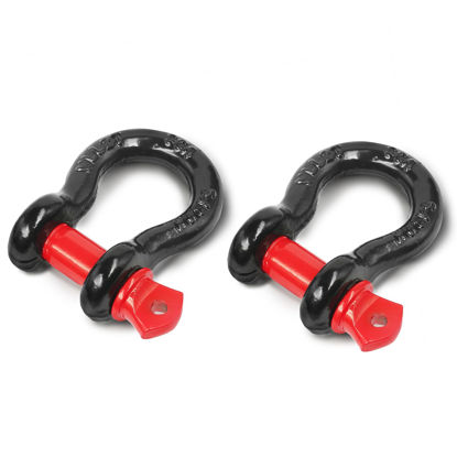 Picture of Jamiikury Shackles 1/2" D Ring Shackle 12 Ton (26,455 lbs) Maximum Break Strength with 5/8" Pin for Tow Strap Winch Off Road Vehicle Recovery (8 Pack)