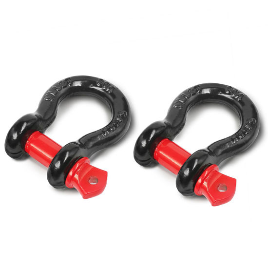 Picture of Jamiikury Shackles 1/2" D Ring Shackle 12 Ton (26,455 lbs) Maximum Break Strength with 5/8" Pin for Tow Strap Winch Off Road Vehicle Recovery (8 Pack)