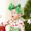 Picture of YanJie Christmas Baby Girls Headbands Red Green Bow White Reindeer Headbands Newborn Bows Wide Headwraps Infant Hair Bows Toddler Hair Accessories