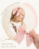 Picture of doboi 8PCS Baby Girls Hair Clips Fable Hair Bows Cotton Linen Bows for Girls Hair Accessories for Baby Toddlers Kids